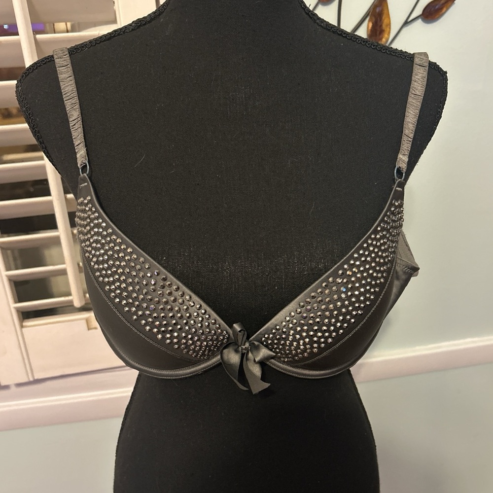 Elegant Black Studded Bra